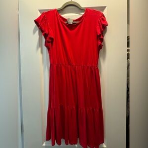 Red Ruffled Dress